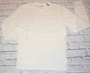 OLD NAVY MEN'S LONG SLEEVE SOFT WASHED IVORY WHITE THERMAL HENLEY SHIRT TOP M - Picture 1 of 9