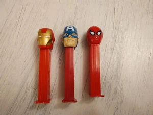 Marvel PEZ Dispensers Ironman, Captain America & Spider-Man - Picture 1 of 4