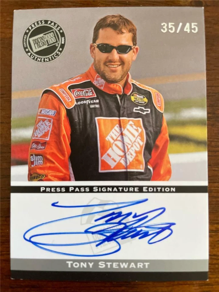 TONY STEWART - 2007 Press Pass Walmart-Certified On-Card Autograph- S/N 35/45 - Image 1 of 1