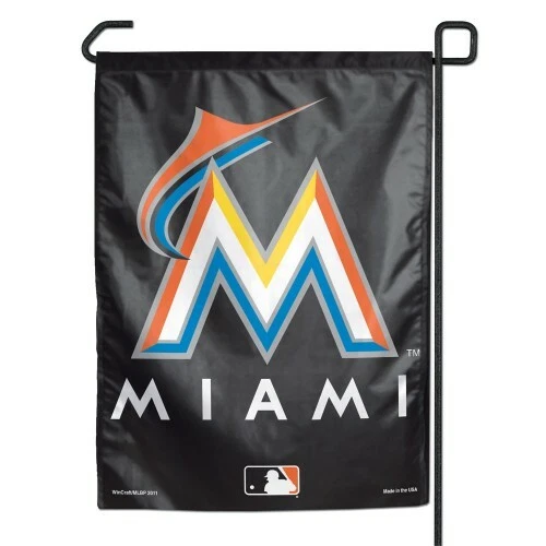 MLB MIAMI MARLINS GARDEN FLAG 11" X 15" NEW - Image 1 of 1