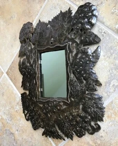Norbert Milfort Wall Sculpture Metal Art Accent Mirror "Birds in the Trees" - Picture 1 of 15