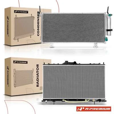 2x Nuevo Kit de refrigeración de radiador y condensador de CA para Mitsubishi Galant 04-12 2,4 L 3,8 L Foto 1 de 4