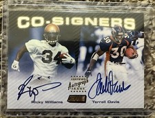 1999 Stadium Club Co-Signers Terrell Davis/Ricky Williams Dual Auto 