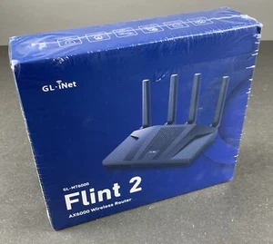 Routeur/routeur domestique sans fil gaming GL iNet GL-MT6000 Flint 2 AX6000 Wi-Fi 6 - NEUF - Photo 1/4