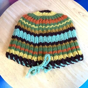 Gorro tejido de colección - rayas multicolor - hippie - BOHO - Imagen 1 de 3