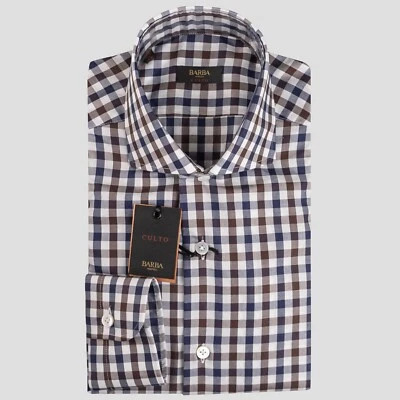 CAMISA BARBA NAPOLI NUEVA 100% ALGODÓN TALLA 17 US 43 EU BNSS18 Foto 1 de 3