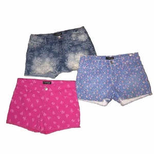 Jordache Girls Denim Shorts Size 16 Lot / Girls Floral Denim Shorts 16 Bundle - Picture 1 of 19