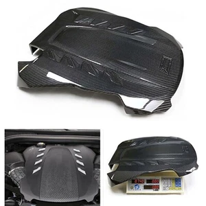 1Set Car Engine Cover Plate For BMW F95 X5 M F96 X6 M 2020-2022 Dry Carbon Fiber - Picture 1 of 13