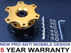 KIT ADAPTADOR DE BUJE DE VOLANTE BOSS LIBERACIÓN RÁPIDA PISTA DE CARRERAS DORADO - Imagen 1 de 2