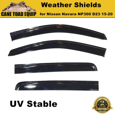 Weathershields Weather shields slim Window Visors for Nissan Navara NP300 15-23 - Image 1 of 4