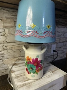 Milk Jug Pioneer Woman Lamp Floral Breezy Blossom Table Desk Lamp - Picture 1 of 4