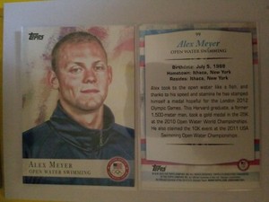 2012 Topps Olympics Base Card #99 Alex Meyer, Open Water Swimming 
