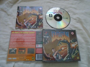 Doom PS1 RARE BIG BOX (COMPLETE) rare black label FPS Sony Playstation - Picture 1 of 2