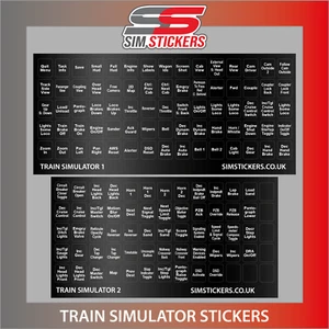 Juego de 2 pegatinas negras para teclado/botones simulador de tren - Imagen 1 de 3