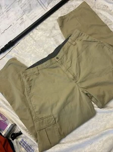 Wrangler Men's Cargo Pants Size 36x30 Beige Cotton Pants Straight Leg 7OLEWGR - Picture 1 of 6
