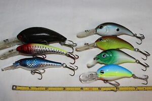 Lot of 7 Unknown Crankbait Fishing Lures