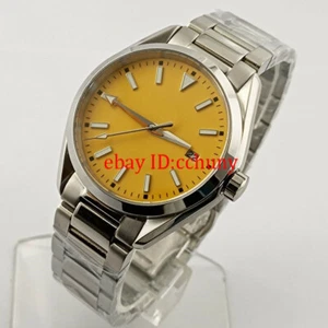 Reloj de cristal de zafiro de 41 mm esfera amarilla NH35A bandas de movimiento automático luminosas - Imagen 1 de 7