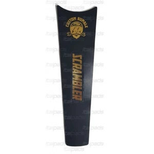 Tank pad in GENUINE LEATHER gold / black for Ducati Scrambler - Picture 1 of 1