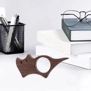 Wooden Pet Thumb Bookmark Portable Thumb Book Clip Handed For One Reading O2K7 - Photo 1/16