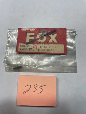 VINTAGE FOX  PRESSURE FITTING  NO. 90502  6-32 THR.  5-CD 6.25 - Image 1 of 3