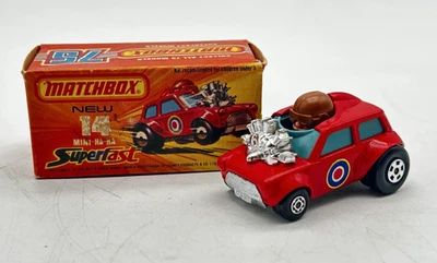Vintage VTG Matchbox Superfast Mini Ha Ha No 14 w/Original Box 1975 Red Car - Image 1 of 4