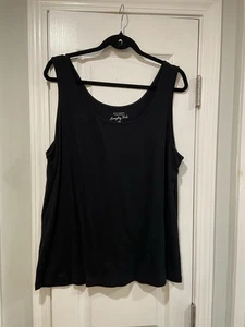 Sonoma Mujer Talla 2X Negro Todos los Días Tanque Cuello Redondo Algodón Suave Elástico - Imagen 1 de 8