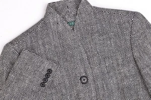 Vintage Lauren Ralph Lauren Tweed Herringbone Silk Linen Blazer Jacket Size 6 - Picture 1 of 12