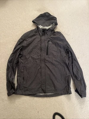 PARADOX Talla M Mediana Para Hombres Negra 100% Nylon Cremallera Completa Chaqueta de Lluvia con Capucha 843890 Foto 1 de 4