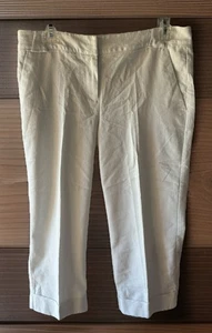 Pantalones capri cortos New York & Company para mujer talla 6 algodón blanco - Imagen 1 de 3