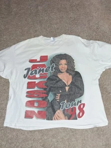 Janet Jackson Tour Shirt Vintage Usher Rare XL 1998 See Measurements  - Picture 1 of 8