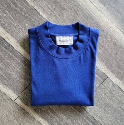 Pullover Williams & Kent 100 % algodón Pima cuello falso XXL azul suave manga larga Foto 1 de 4