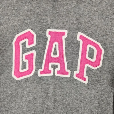 Sudadera con Capucha Gap Mujer Grande Gris Sherpa Forrada Pullover Rosa Logo Preppy Foto 1 de 4