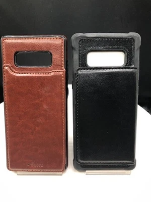 LEATHER HYBRID CASE COVER WITH CARD POCKET For Samsung Galaxy Note 8 N950 - Image 1 of 4