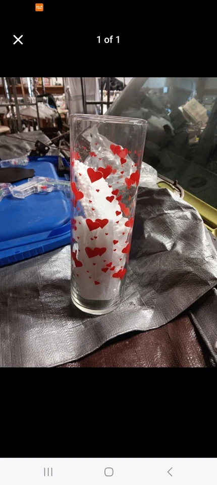 Libbey GLASS HEART VASE SET 0F 11 I BELIEVE - Image 1 of 1