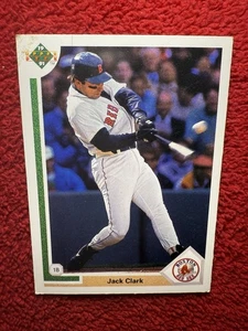 Vintage 1991 Jack Clark Boston Red Sox Upper Deck MLB Baseball Trading Card 735 - Foto 1 di 12
