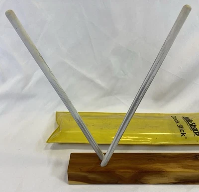 Vintage CROCK STICK Knife/Scissors Sharpener - 2 Rods - Quik Sharp Oklahoma Made - Image 1 of 4