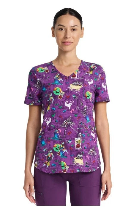 Scrubstar Disney Nightmare before Christmas Women's scrub top 2XL - w/tags