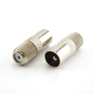 F Type Female Plug to PAL Male Socket Connector Adapter For Coaxial TV Antenna - Image 1 of 4