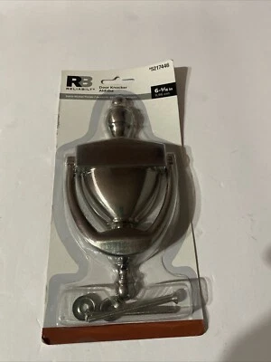 RELIABILT Satin Nickel Finish Door Knocker 6-5/16" X 3 1/8" New - Imagem 1 de 4