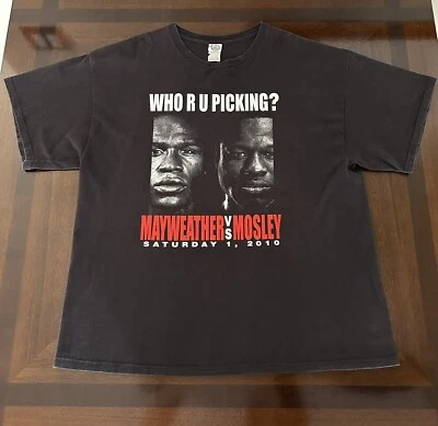 Floyd Mayweather vs Shane Mosley T-Shirt Boxing May 1, 2010 Black Men’s Size 2XL - Image 1 of 4