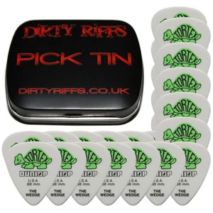 24 x Selecciones/plejas de guitarra Dunlop Tortex Wedge - 0,88 mm verde en una lata de púa - Imagen 1 de 1