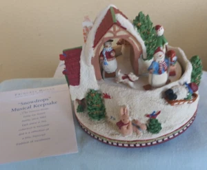 Weihnachten MUSIK SCHNEESZENE Ornament OVP Prinzessinnenhaus - Bild 1 von 9
