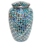 Extra Large Urn Glass Mosaic - up to 350 pounds - Hand Made Funeral Urn for H...