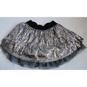 Children's Place Grey Silver Sequin Skirt - Girls Size 12 - Picture 1 of 6