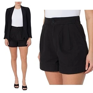 Sale! $158 Joie Women’s Cotton-Linen Pleated Short Black Color Size XL - Picture 1 of 9