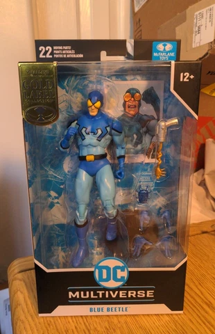 MINT McFarlane Gold Label 7” Blue Beetle DC Classic Multiverse Target Exclusive Cover