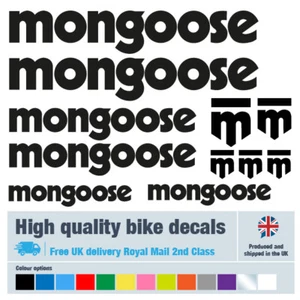 Mongoose bike labels / decals / stickers, 5+ years external quality (26 pack) - Picture 1 of 16