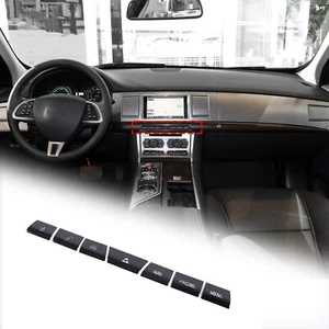 For Jaguar XF 12-15 Stainless Steel Black Center Console Multimedia Buttons Trim - Picture 1 of 9