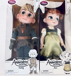 NEW RARE 1st Ed.! Disney Animators’ Collection Frozen Anna & Kristoff 16" Dolls - Picture 1 of 6