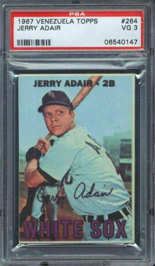 1967 Venezuela Topps #264 Jerry Adair PSA 3 Chicago White Sox - Image 1 of 1